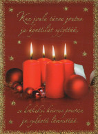 Feliz Año Navidad VELA Vintage Tarjeta Postal CPSM #PAV889.ES - New Year