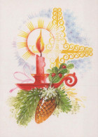 Feliz Año Navidad VELA Vintage Tarjeta Postal CPSM #PAV585.ES - New Year
