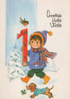 Happy New Year Christmas CHILDREN Vintage Postcard CPSM #PAU017.GB - New Year
