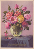 FLOWERS Vintage Postcard CPSM #PAS652.GB - Fleurs