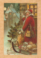 SANTA CLAUS CHRISTMAS Holidays Vintage Postcard CPSM #PAK853.GB - Kerstman