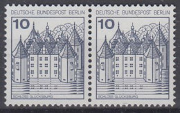 Berlin Mi.Nr.532A+532A - Burgen Und Schlösser - Glücksburg - Waagerechtes Paar - Postfrisch - Neufs
