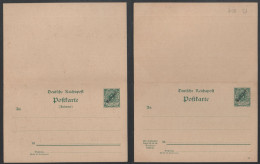 MARIANEN  / 1899 # P3 DOPPEL GSK MIT DRUCKDATUM OHNE BUCHSTABE - ENTIER POSTAL DOUBLE AVEC DATE / KW 110.00 EURO - Islas Maríanas