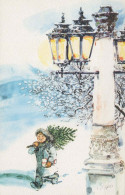 Bonne Année Noël ENFANTS Vintage Carte Postale CPSMPF #PKG428.FR - Anno Nuovo