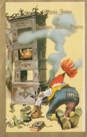 Bonne Année Noël GNOME Vintage Carte Postale CPSMPF #PKD929.FR - Anno Nuovo
