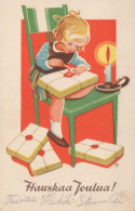 Bonne Année Noël ENFANTS Vintage Carte Postale CPSMPF #PKD431.FR - Anno Nuovo