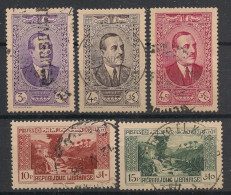 GRAND LIBAN - 1937-38 - N°YT. 152 à 156 - Série Complète - Oblitéré / Used - Used Stamps