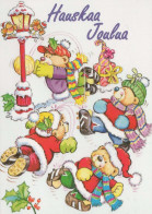 Bonne Année Noël OURS Animaux Vintage Carte Postale CPSM #PBS174.FR - Nieuwjaar