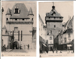 37 - Loches Porte Des Cordeliers Porte Picoys Chocolat Louit - 2 Cartes Postales Ancienne - Werbepostkarten