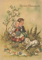 PÂQUES ENFANTS ŒUF Vintage Carte Postale CPSM #PBO303.FR - Pâques
