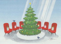 Bonne Année Noël Vintage Carte Postale CPSM #PBN559.FR - Nieuwjaar