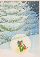 Bonne Année Noël Vintage Carte Postale CPSM #PBN436.FR - Nieuwjaar