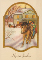 Bonne Année Noël Vintage Carte Postale CPSM #PBN252.FR - Nieuwjaar