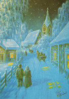 Bonne Année Noël Vintage Carte Postale CPSM #PBN002.FR - Nieuwjaar