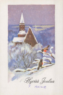 Bonne Année Noël Vintage Carte Postale CPSM #PBM869.FR - Neujahr