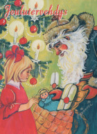 PÈRE NOËL Bonne Année Noël Vintage Carte Postale CPSM #PBL192.FR - Santa Claus