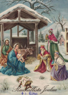 Vierge Marie Madone Bébé JÉSUS Noël Religion Vintage Carte Postale CPSM #PBB850.FR - Maagd Maria En Madonnas