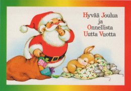 PÈRE NOËL Bonne Année Noël Vintage Carte Postale CPSM #PBB067.FR - Santa Claus