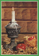 Bonne Année Noël BOUGIE Vintage Carte Postale CPSM #PBA368.FR - Neujahr