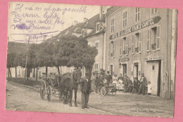 SAS0037  CPA  FAVERNEY  (Haute-Saône)  HOTEL DE LA JEUNE FRANCE - GANTEL Café Restaurant - Calèche - Voiture  ++++++ - Sonstige & Ohne Zuordnung