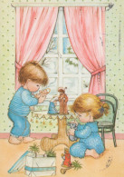 Bonne Année Noël ENFANTS Vintage Carte Postale CPSM #PAY846.FR - Nouvel An