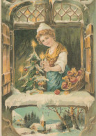 Bonne Année Noël ENFANTS Vintage Carte Postale CPSM #PAY720.FR - Nouvel An