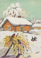 Bonne Année Noël Vintage Carte Postale CPSM #PAY651.FR - Nouvel An