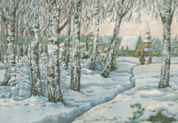 Bonne Année Noël Vintage Carte Postale CPSM #PAW883.FR - Nouvel An