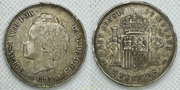 3912 ESPAÑA 1894 5 Pesetas Alfonso III - 1894 18-94 Madrid PG V - Collections