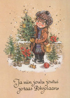 Bonne Année Noël ENFANTS Vintage Carte Postale CPSM #PAW818.FR - Nouvel An