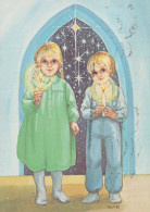 Bonne Année Noël ENFANTS Vintage Carte Postale CPSM #PAW374.FR - Nouvel An