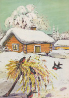 Bonne Année Noël Vintage Carte Postale CPSM #PAW626.FR - Nouvel An