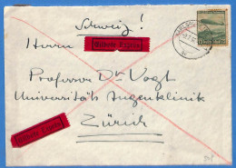 Allemagne Reich 1937 - Lettre Durch Eilboten De Karlsruhe - G33464 - Covers & Documents