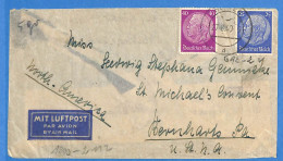 Allemagne Reich 1940 - Lettre Par Avion Avec Censure Aux USA - G33465 - Briefe U. Dokumente
