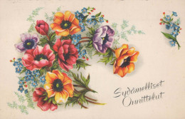 FLOWERS Vintage Postcard CPA #PKE691.GB - Flowers