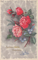 FLOWERS Vintage Postcard CPA #PKE509.GB - Flowers