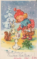 Happy New Year Christmas CHILDREN Vintage Postcard CPSMPF #PKD616.GB - Nouvel An