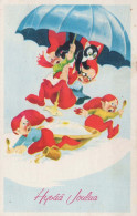 Happy New Year Christmas GNOME Vintage Postcard CPSMPF #PKD861.GB - Año Nuevo
