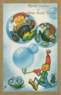 Happy New Year Christmas GNOME Vintage Postcard CPSMPF #PKD925.GB - Nieuwjaar