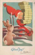 Happy New Year Christmas CHILDREN Vintage Postcard CPSMPF #PKD429.GB - Nouvel An