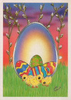 EASTER CHICKEN EGG Vintage Postcard CPSM #PBO620.GB - Pâques