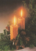 Happy New Year Christmas CANDLE Vintage Postcard CPSM #PBN927.GB - Nouvel An