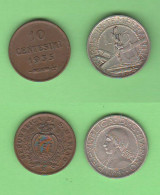 San Marino 10 Centesimi 1935 + 5 Lire 1935 - San Marino