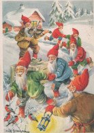 Happy New Year Christmas GNOME Vintage Postcard CPSM #PBL924.GB - Nouvel An