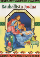 Virgen Mary Madonna Baby JESUS Christmas Religion Vintage Postcard CPSM #PBB848.GB - Vierge Marie & Madones