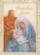 Virgen Mary Madonna Baby JESUS Christmas Religion Vintage Postcard CPSM #PBB913.GB - Jungfräuliche Marie Und Madona