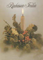 Happy New Year Christmas CANDLE Vintage Postcard CPSM #PBA426.GB - New Year