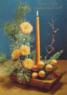 Happy New Year Christmas CANDLE Vintage Postcard CPSM #PBA306.GB - Nouvel An