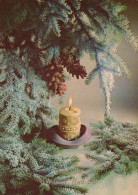 Happy New Year Christmas CANDLE Vintage Postcard CPSM #PBA245.GB - New Year