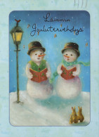 Happy New Year Christmas SNOWMAN Vintage Postcard CPSM #PAZ805.GB - New Year